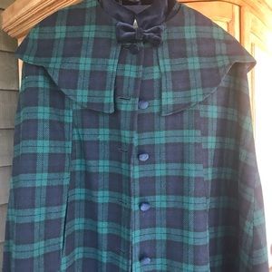 Pleasant Co Plaid wool cape